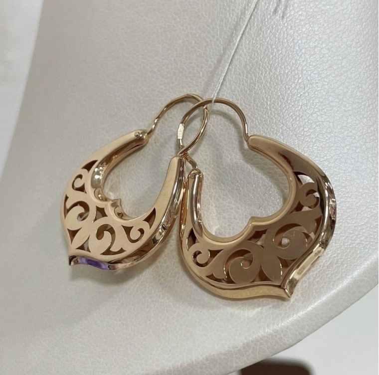 Серьги GAUHAR GOLD 726627729 вес 3.60 г золото, без вставок