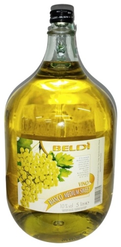 Вино BELDI Bianco полусладкое белое 10% 5 л