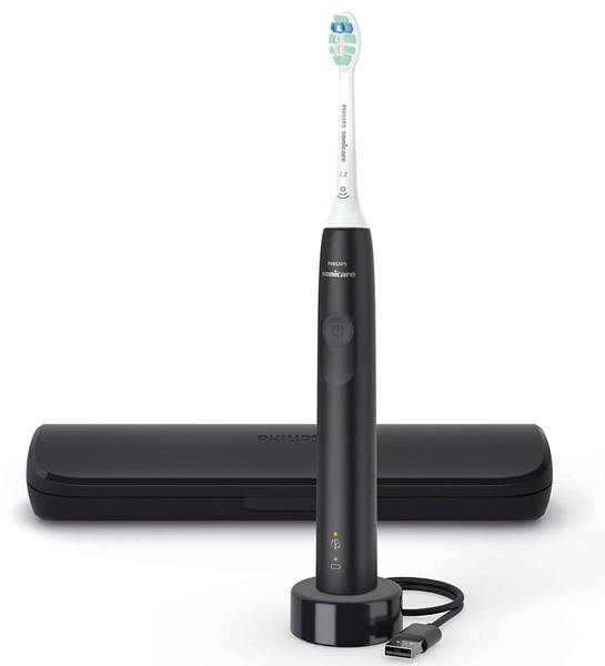 Philips звуковая щетка Sonicare 3100 series щетина средняя черный