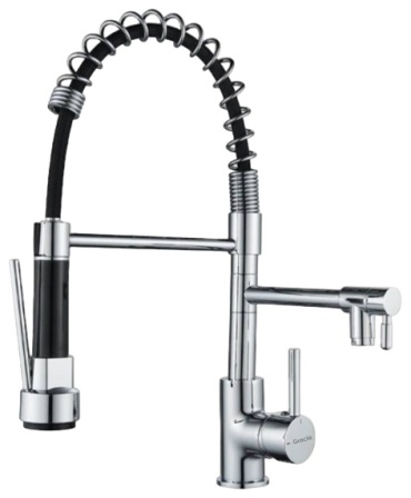 Смеситель с гибким изливом Gracia GRL6799, латунь, цвет хром