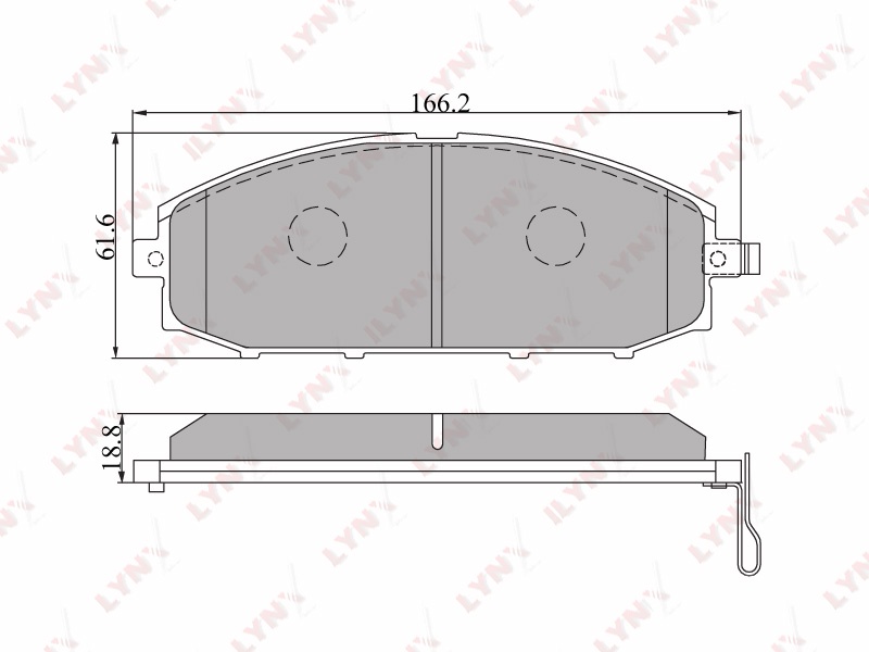 Колодки LYNXauto передние BD5715 4 шт