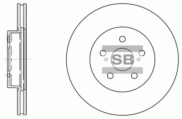 Диски Sangsin Brake передние SD4001-M