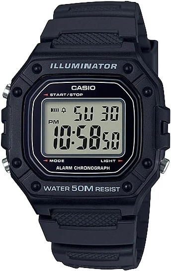 Кварцевые CASIO W-218H-1AVDF пластик