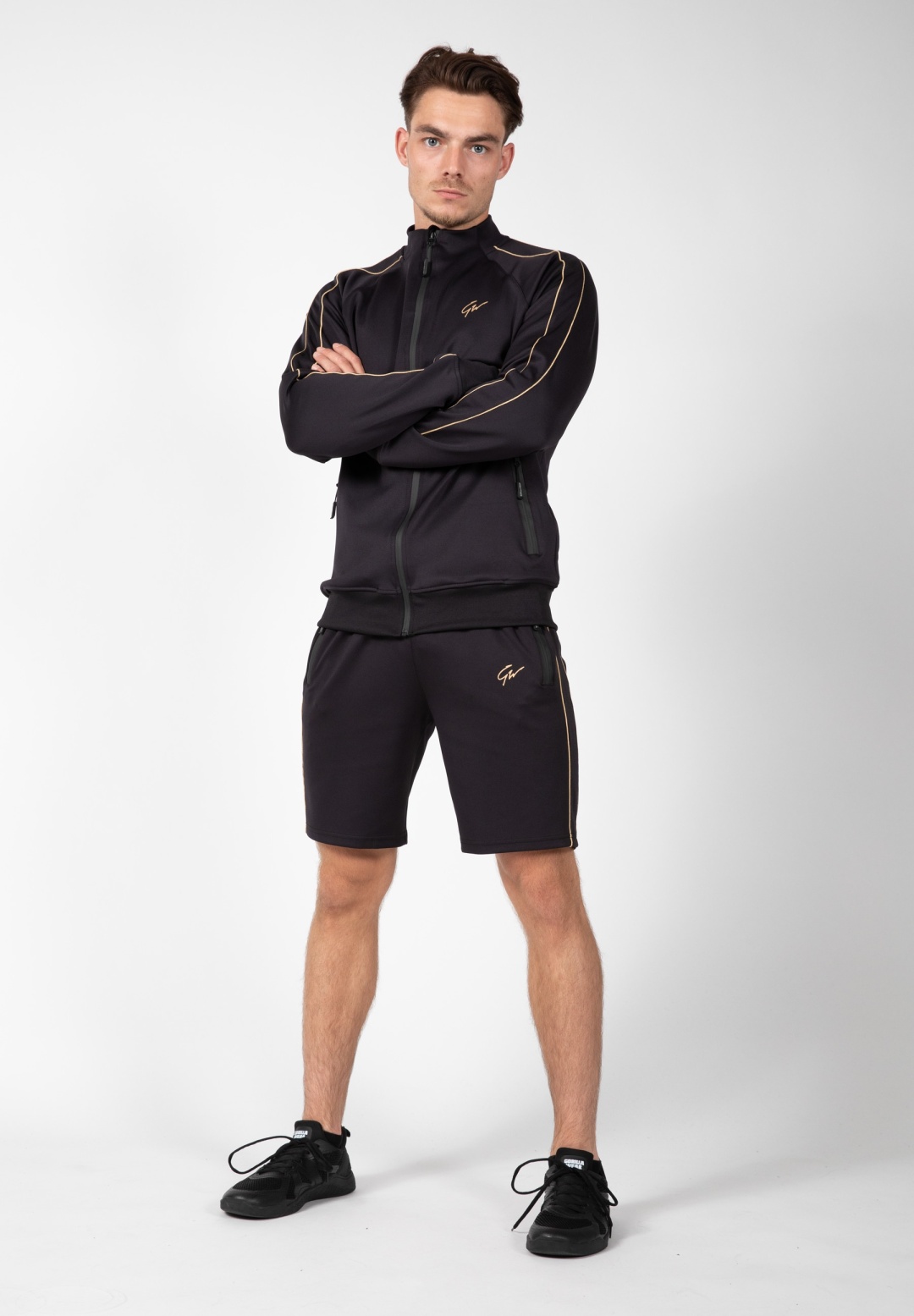 Спортивные шорты Gorilla Wear черный, золотистый