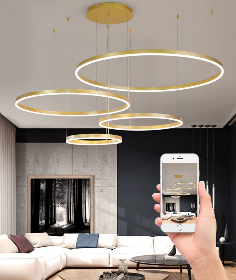 Люстра подвесная LED, кол-во ламп: 4 шт