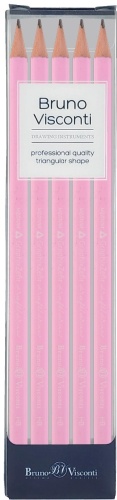 Карандаш Bruno Visconti Graphix Zefir 21-0045/01-5, 5 шт, твёрдость HB