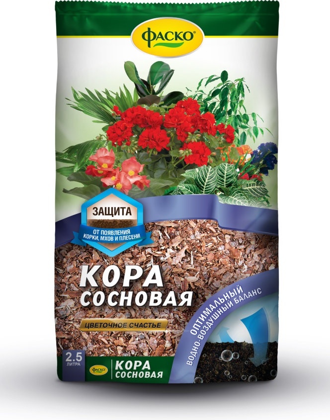 Купить Мульча ФАСКО Кора сосновая 2.5 л в Алматы – Магазин на Kaspi.kz