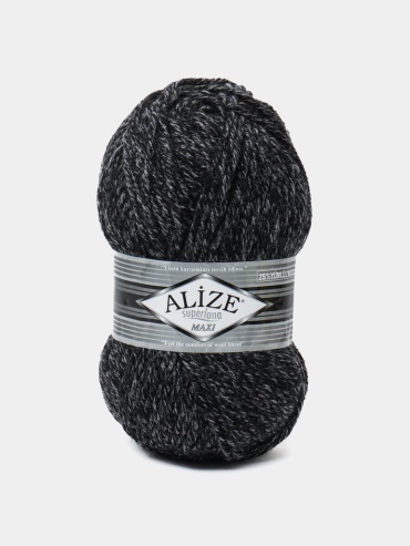 Моток Alize Superlana maxi 800 Антрацит жаспе 100 м 100 г