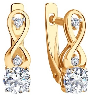 Серьги ZLATA Z40027147 вес 2.13 г золото, фианит