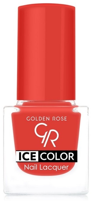 GOLDEN ROSE лак Ice Color 123 алый 6 мл