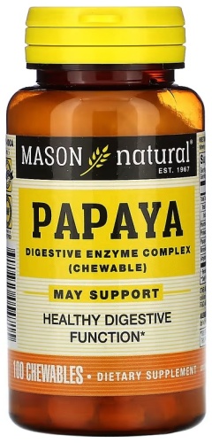Mason Natural БАД Papaya, Digestive Enzyme Complex 100 таблеток
