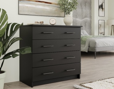 Комод Letta, 75x39.20x72 см, черный