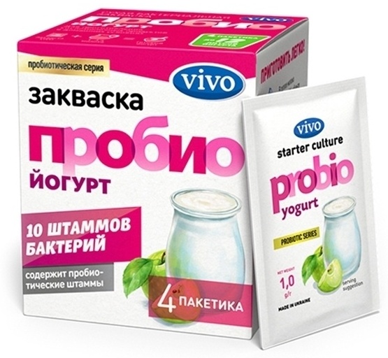 Закваска VIVO Пробио йогрут 4 г 4 пакетика