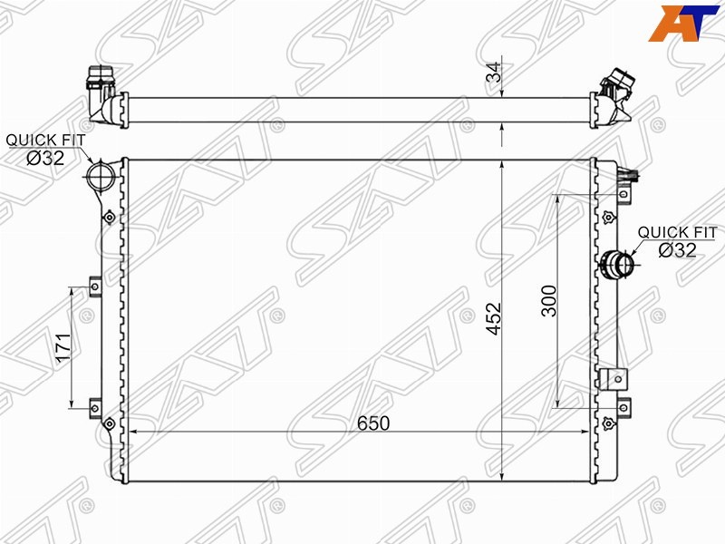 SAT радиатор основной VW0006