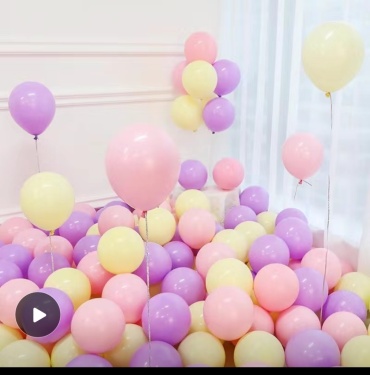Набор воздушных шаров Balloon-s однотонный 30 шт, желтый, фиолетовый, розовый