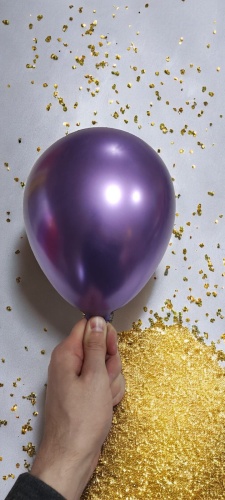 Набор воздушных шаров Shuaian balloons Хром 50 шт, фиолетовый