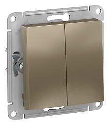 Выключатель клавишный Systeme electric ATLAS, шампань