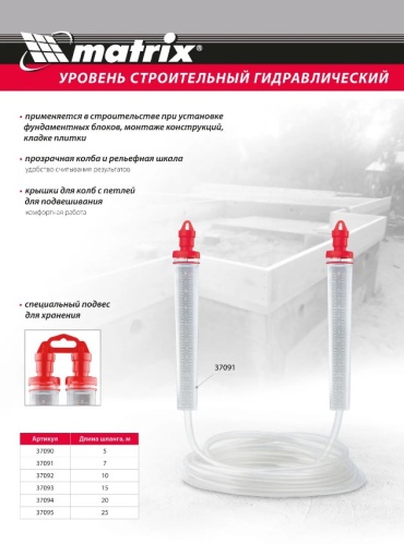 Matrix гидроуровень литой 37095 250 см
