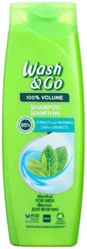 Wash&Go Сила и свежесть Ментол шампунь 360 мл