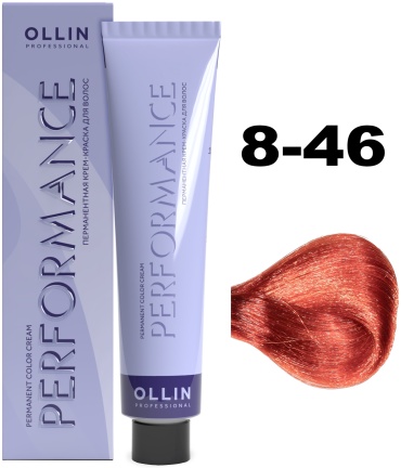 Ollin Professional Performance 8/46 светло-русый медно-красный крем-краска 60 мл