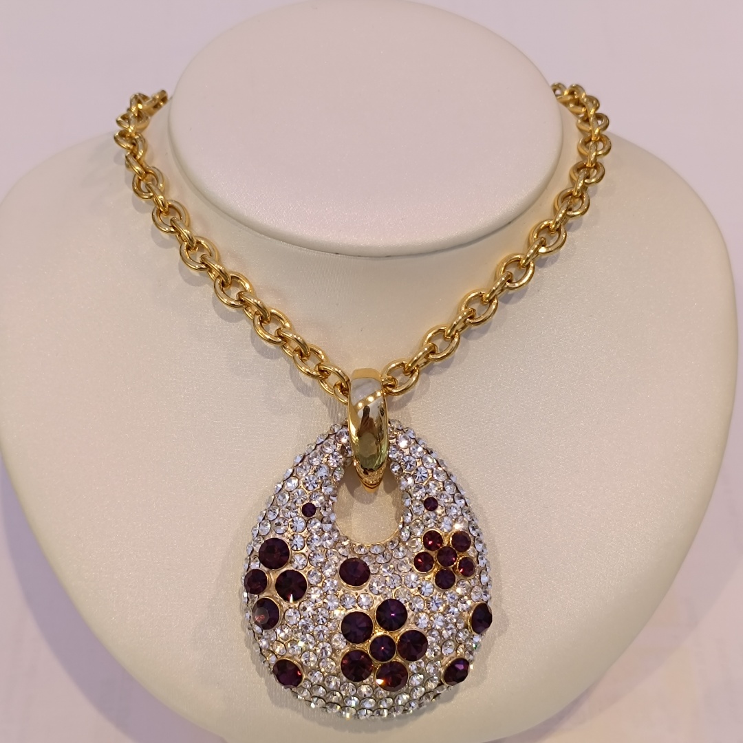 CRUSBER длина 80 см бижутерный сплав, кристаллы Swarovski