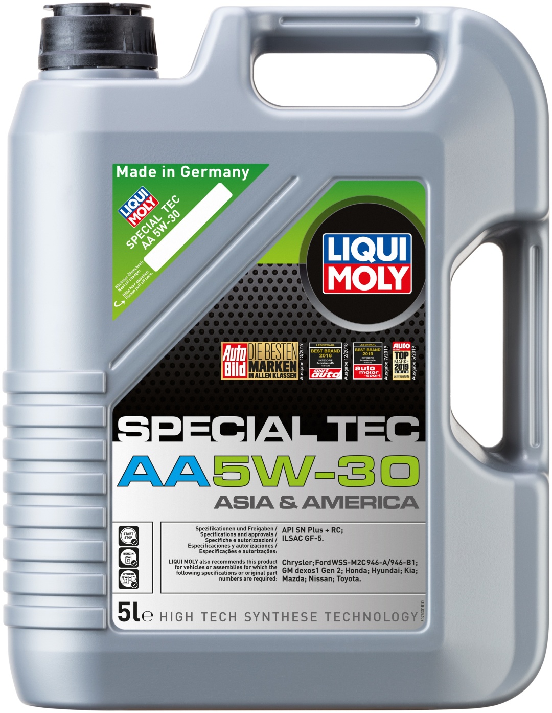 Купить Моторное масло Синтетическое LIQUI MOLY SPECIAL TEC AA 5W-30 5 л ...