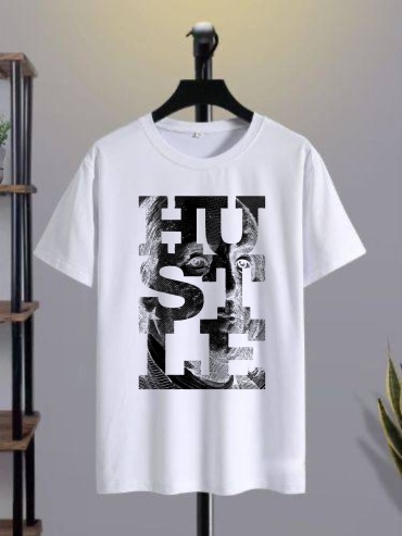 Футболка TMH_TREND.KZ Франклин Hustle белый