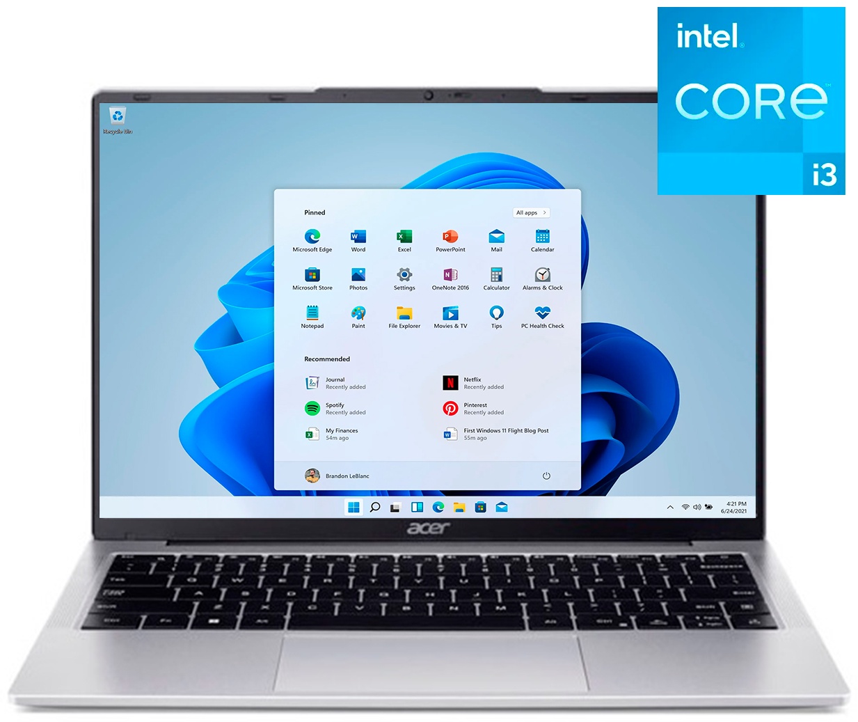 Ноутбук Acer Aspire Lite 14" / 8 Гб / SSD 1000 Гб / Win 11 Pro / AL14-31P / NX.KS9ER.02W