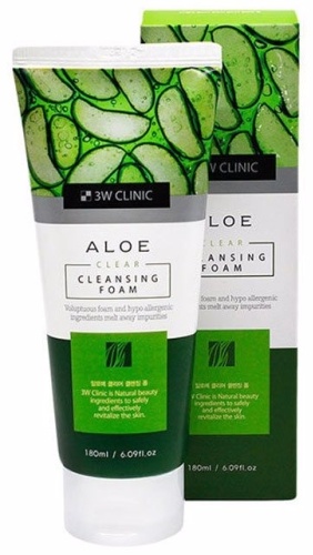 3W CLINIC Aloe Clear пенка 180 мл