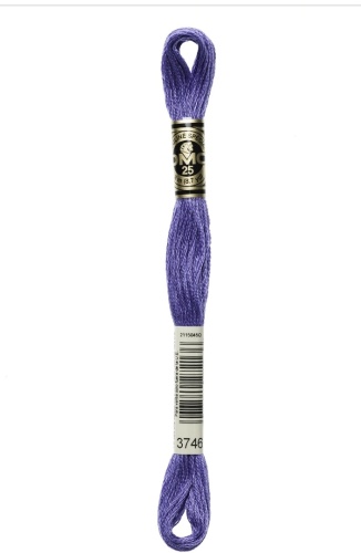 DMC 117 №3746 фиолетовый 7 шт 8 м