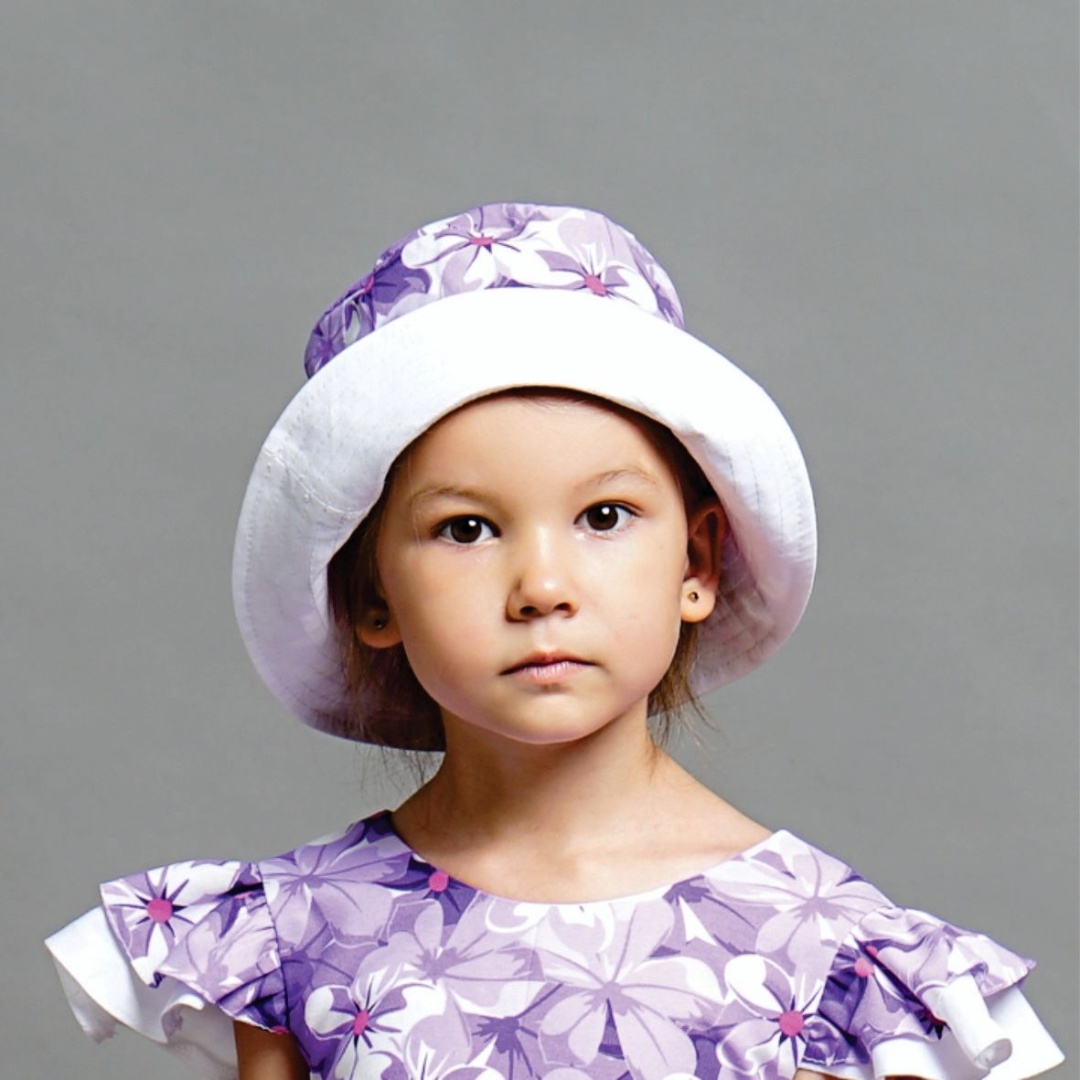 Купить Панама Lena Nila ЦВЕТЫ СИРЕНЕВЫЕ размер 47, белый, сиреневый в ...