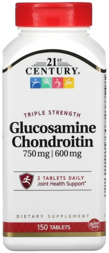 21st Century БАД Glucosamine Chondroitin 750 mg/600 mg 150 таблеток