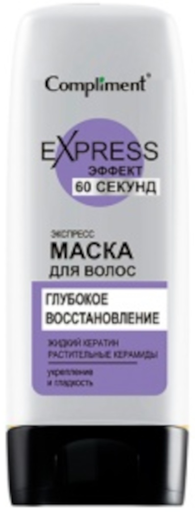 Compliment 60 СЕКУНД Маска для волос ГЛУБОКОЕ ВОССТАНОВЛЕНИЕ, 200мл маска 200 мл
