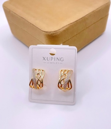 Серьги Xuping Jewelry медицинское золото, цирконий