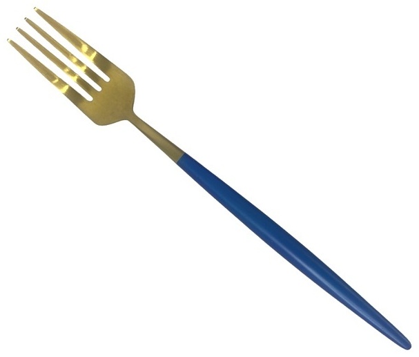 Вилка Yiwumart 1 шт, синий, золотистый 9300954