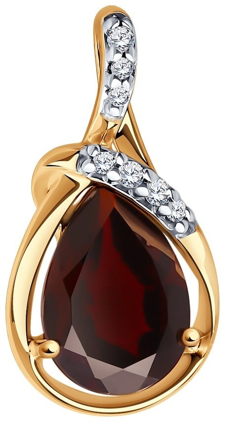 Подвеска Diamant 93-330-01919-1 вес 1.18 г серебро, фианит