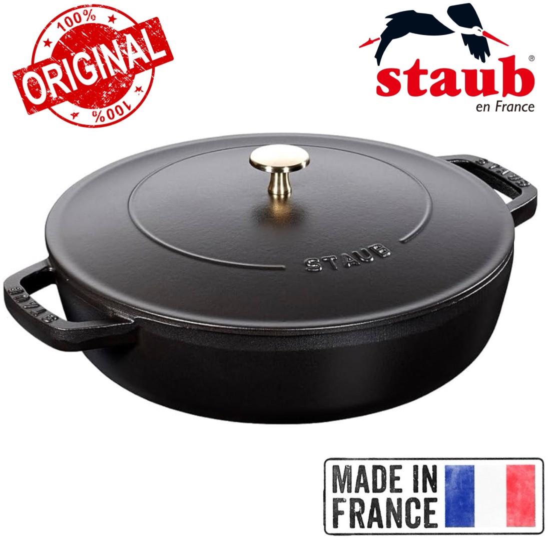 Сотейник 3.7 л, Staub France Matte Black 28 см чугун