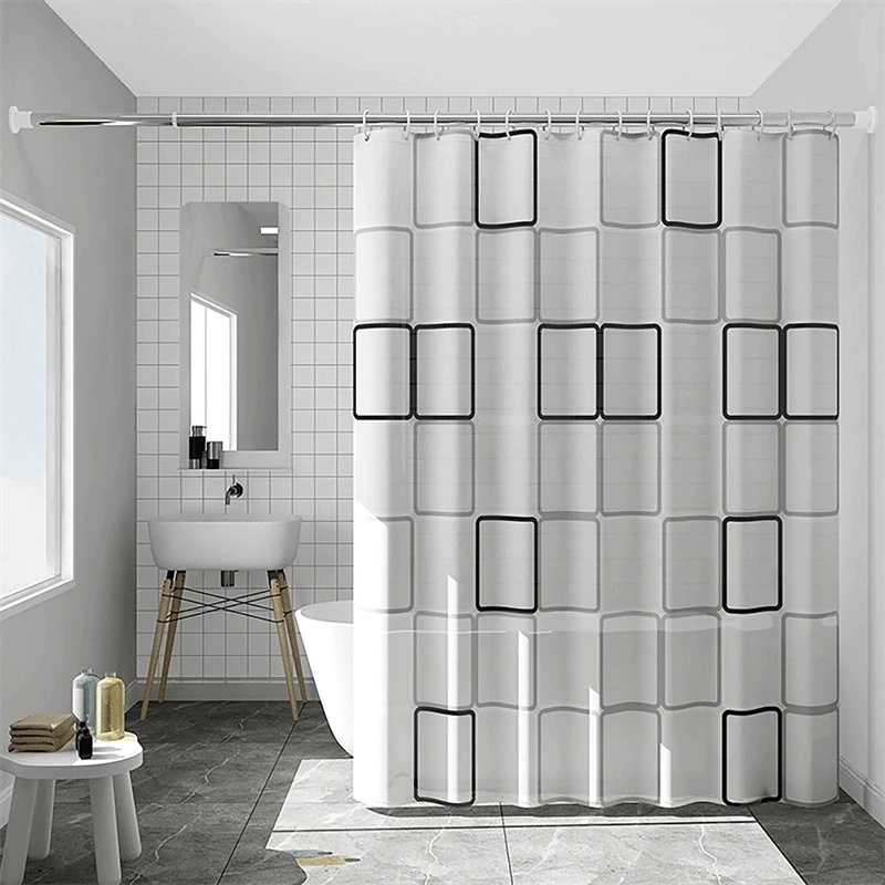 Штора PRIMANOVA KB-01 180x180 белый, черный, серый, PEVA