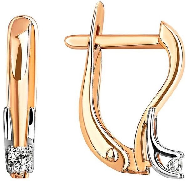 Серьги kari jewelry b2201600 вес 1.585 г золото, бриллиант