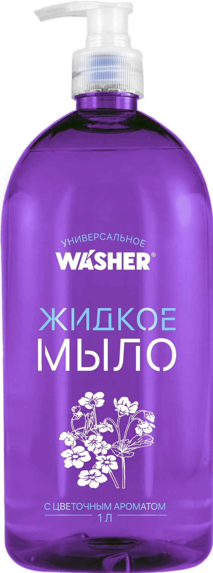 Жидкое мыло туалетное WASHER Цветочное 1000 мл