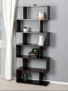 Стеллаж напольный ЭОС, 73x25x176 см, коричневый, темно-коричневый