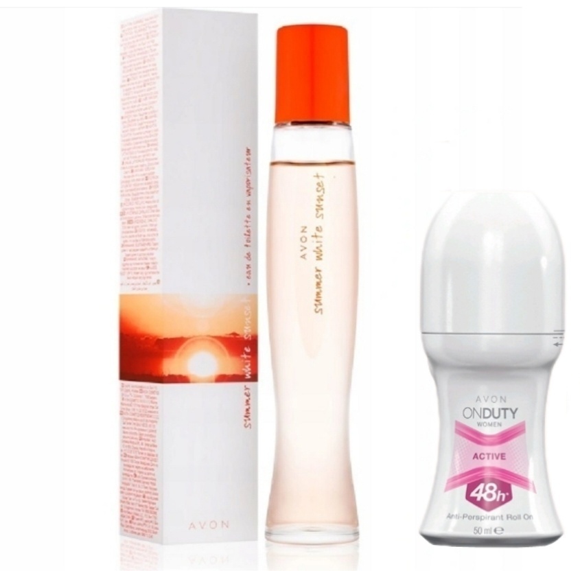 Avon Summer White Sunset Onduty парфюмерный набор 50 мл, для женщин