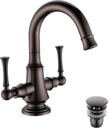 Смеситель для раковины (умывальника) Lemark Peretto LM6307RB, двухзахватный