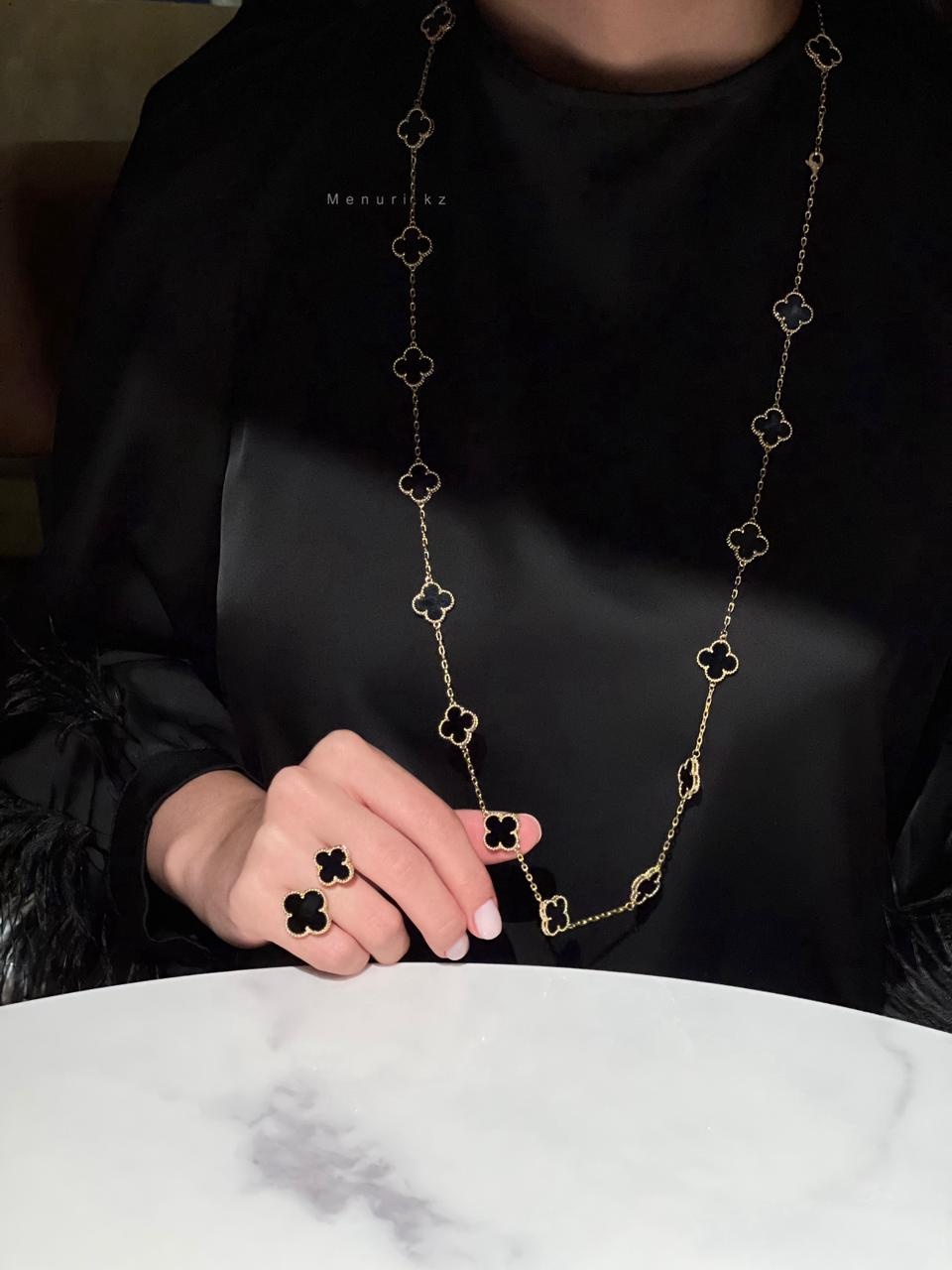 Колье Сотуар Melissimo VC длина 90 см сталь, оникс