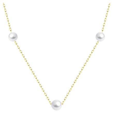 Колье Diamant 53-370-01799-1 длина 45 см вес 2.51 г золото, жемчуг