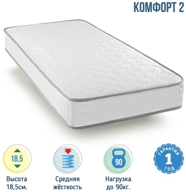Матрас Мир снов Комфорт-2, 160x200x18.5 см
