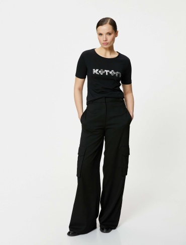 Лонгслив Koton черный
