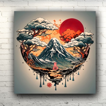 Press House картина Chinese art 40x40 см