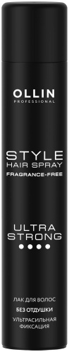Ollin Professional Hair Spray Ultra Strong лак ультрасильная фиксация 400 мл