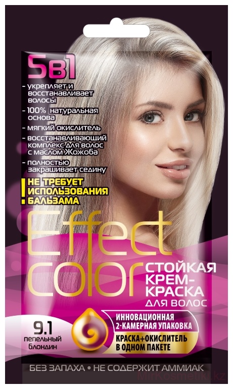 Купить Effect Color 5 в 1 9.1 Пепельный Блондин крем-краска 50 мл в ...